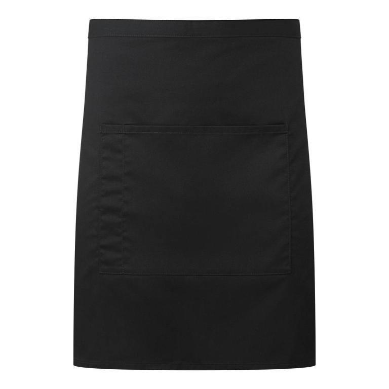 ‘Colours collection’ mid-length pocket apron Black