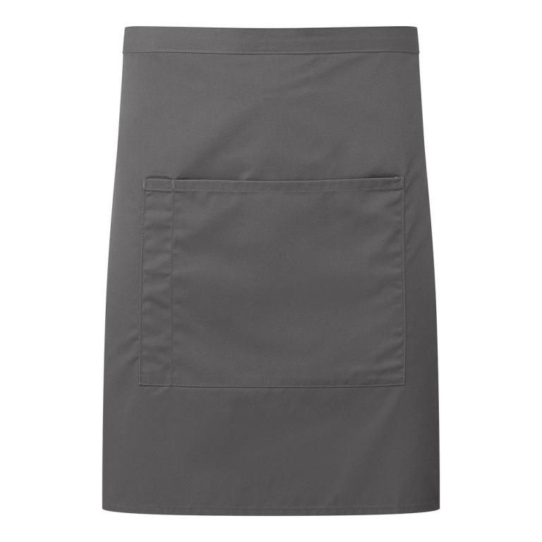 ‘Colours collection’ mid-length pocket apron Dark Grey