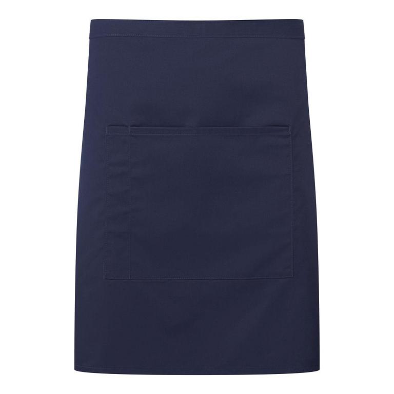 ‘Colours collection’ mid-length pocket apron Navy