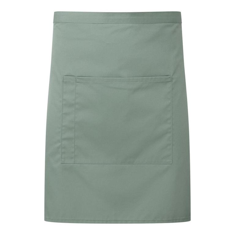 ‘Colours collection’ mid-length pocket apron Sage