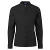 Women's banded collar 'grandad' shirt Black