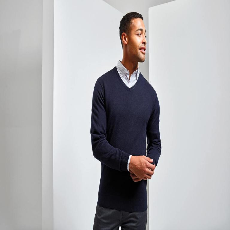 'Essential' acrylic v-neck sweater