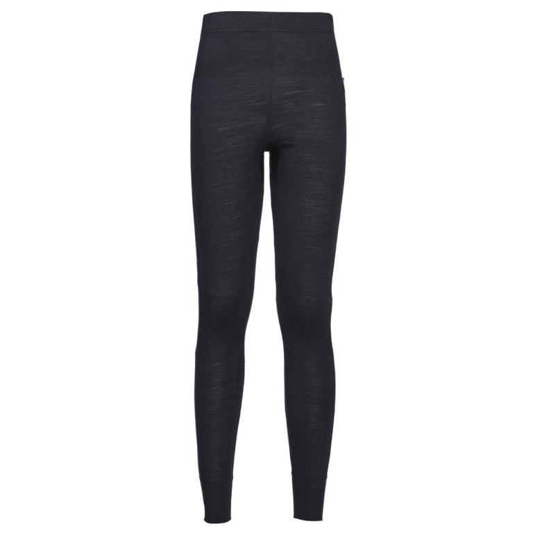 Merino wool thermal trousers Black