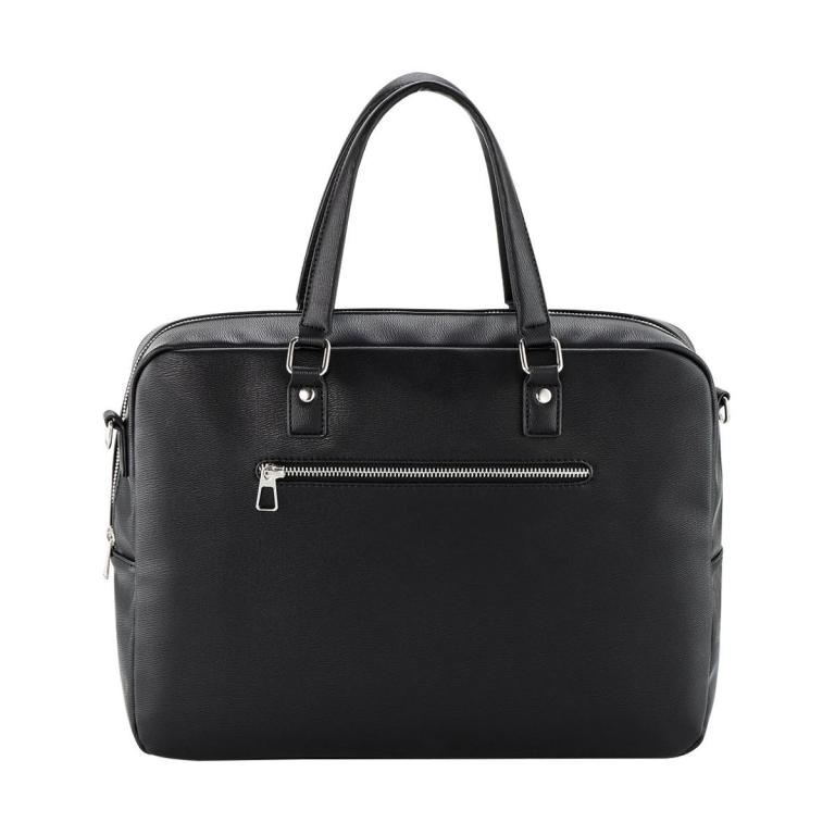 Tailored luxe PU briefcase Black