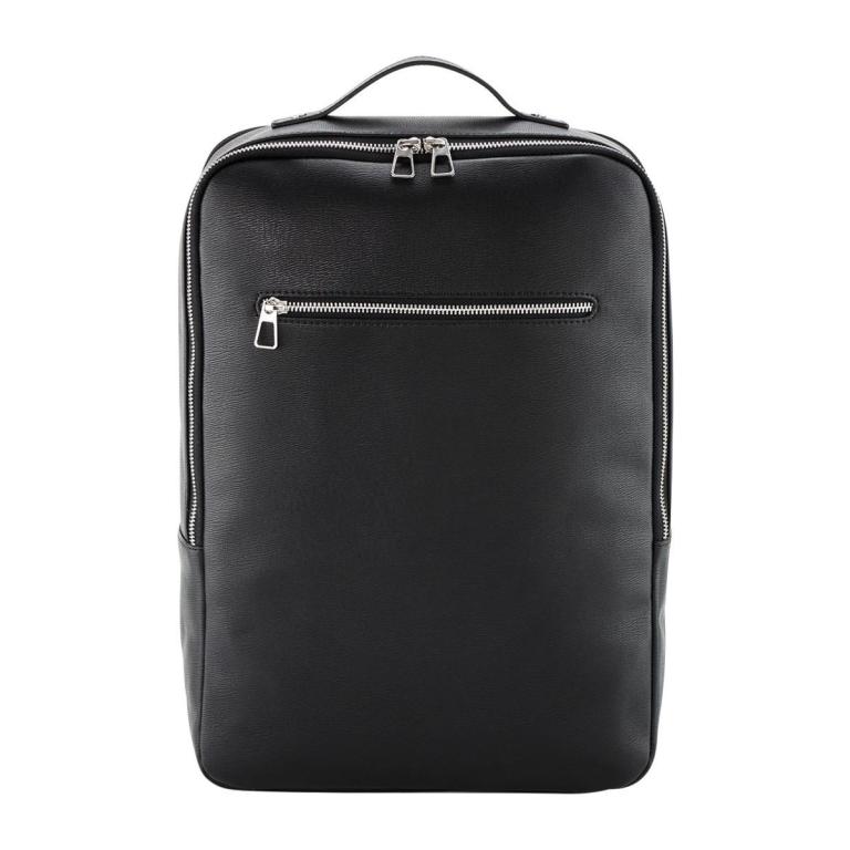 Tailored luxe PU backpack Black