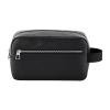 Tailored luxe PU wash bag Black