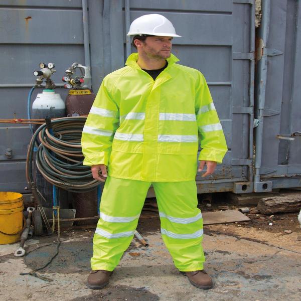 High-viz waterproof suit