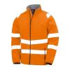 Recycled 2-layer printable safety softshell Fluorescent Orange