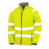 Recycled 2-layer printable safety softshell Fluorescent Yellow