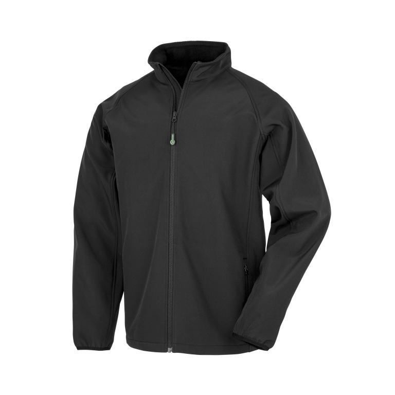 Recycled 2-layer printable junior softshell Black