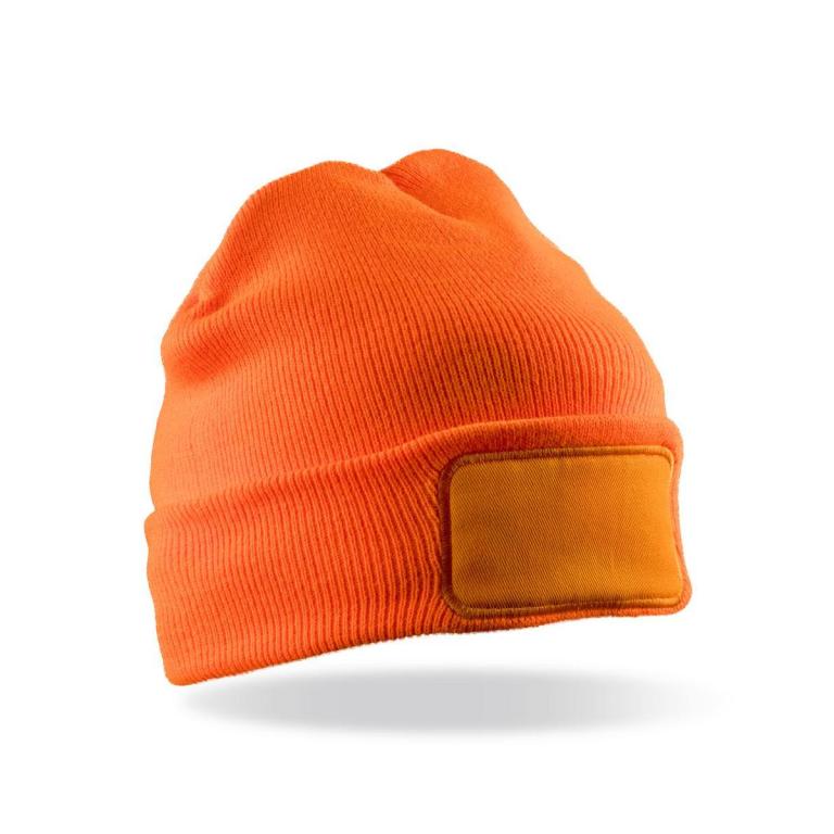 Recycled ThinsulateTM printers beanie Fluorescent Orange