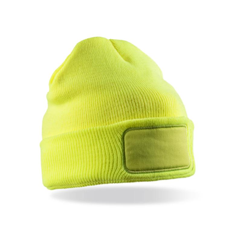 Recycled ThinsulateTM printers beanie Fluorescent Yellow