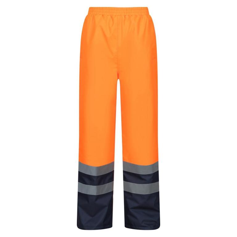 Pro hi-vis insulated overtrousers Orange/Navy