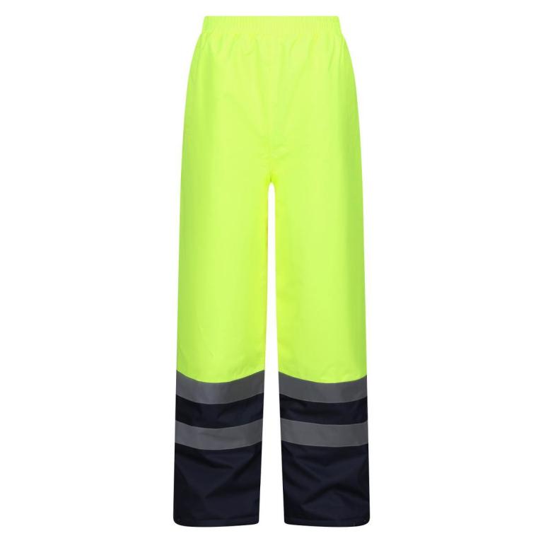 Pro hi-vis insulated overtrousers Yellow/Navy