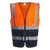 Pro hi-vis executive vest Orange/Navy