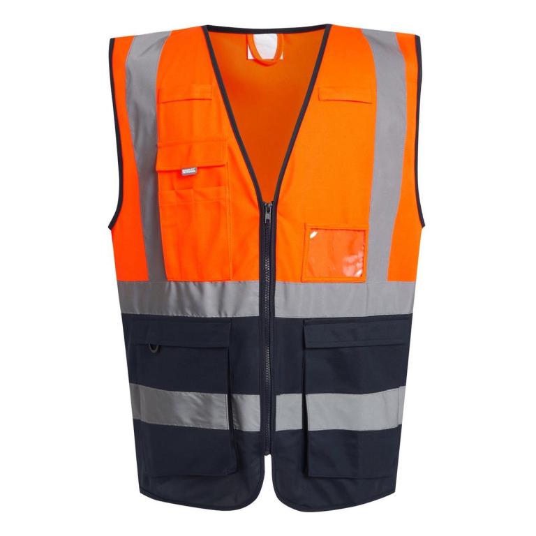 Pro hi-vis executive vest Orange/Navy