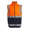 Pro hi-vis full-zip gilet Orange/Navy