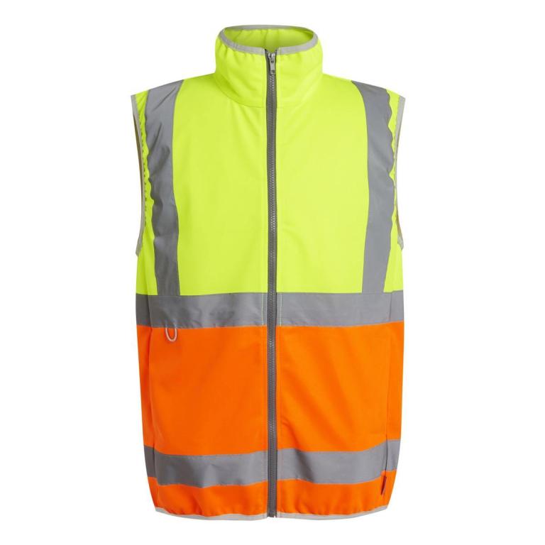 Pro hi-vis full-zip gilet Yellow/Orange