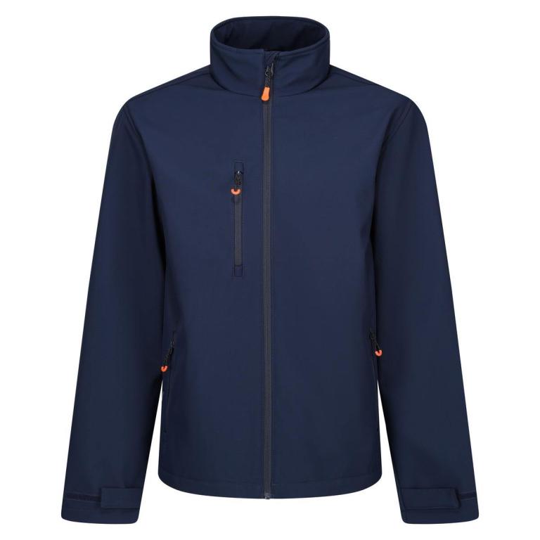 Thermogen Powercell 5000 heated softshell jacket Navy/Magma