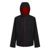 Navigate 2-layer hooded softshell jacket Black/Classic Red