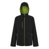 Navigate 2-layer hooded softshell jacket Black/Lime