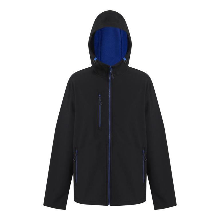 Navigate 2-layer hooded softshell jacket Black/New Royal