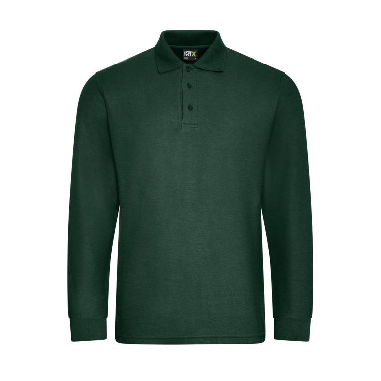 Pro long sleeve polo Bottle Green